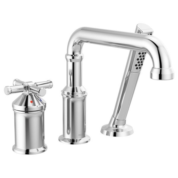 Three Hole Roman Tub Trim with Hand Shower - Less Handle T3784-PR