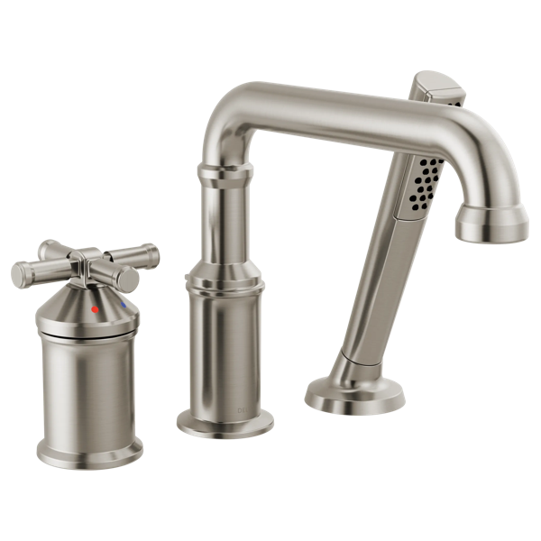 Thumbnail image of product: Three Hole Roman Tub Trim with Hand Shower - Less Handle