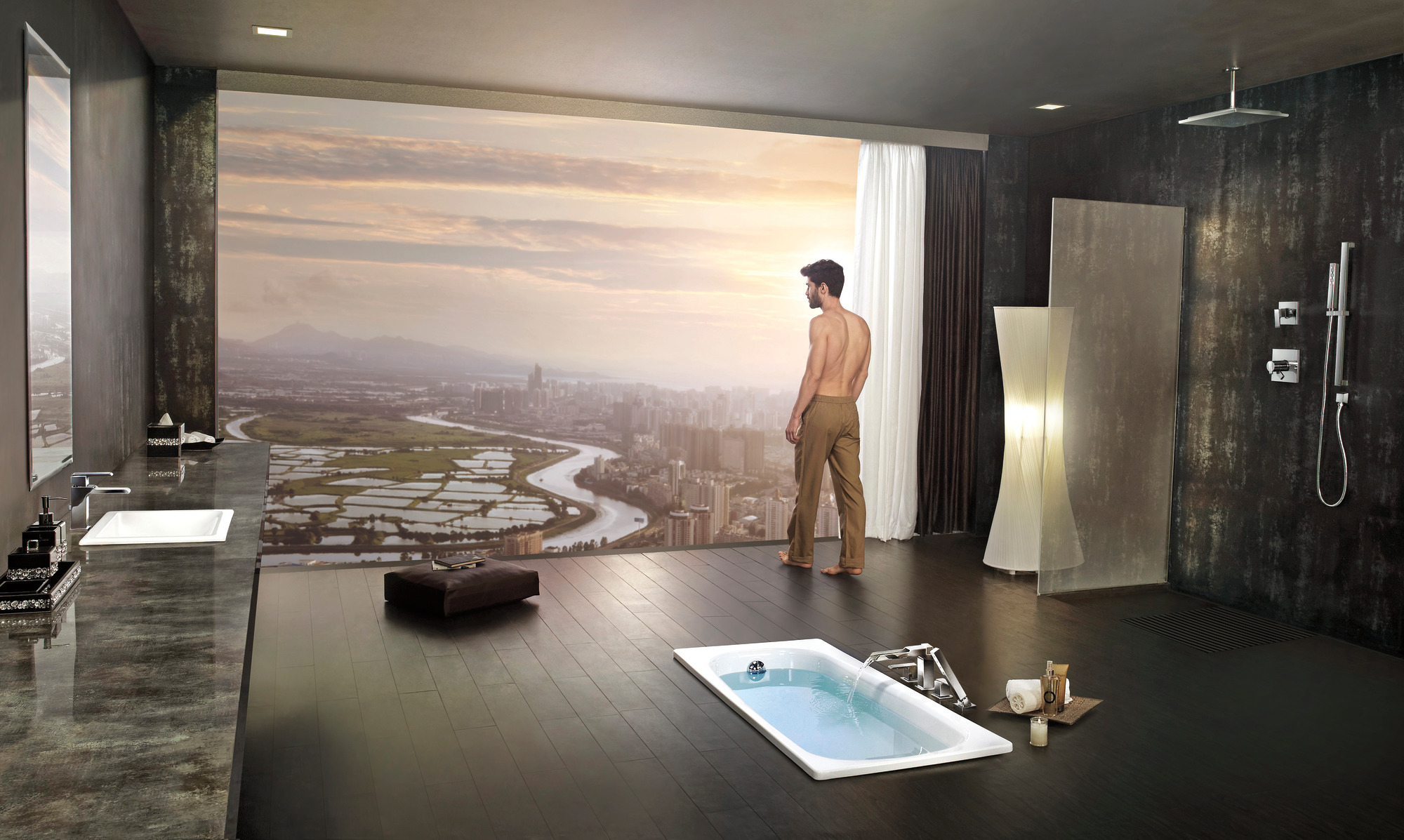 как выглядит Delta Ara T4768 Channel Roman Tub With Hand Shower Trim - Chrome фото