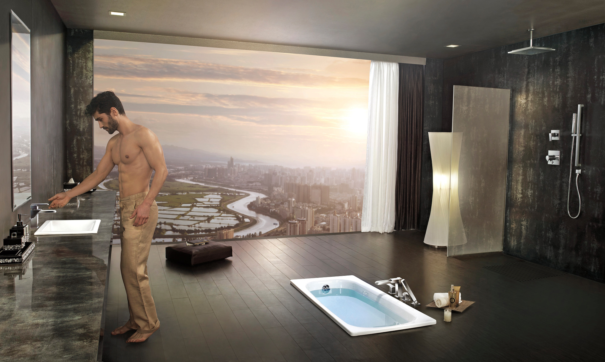 как выглядит Delta Ara T4768 Channel Roman Tub With Hand Shower Trim - Chrome фото
