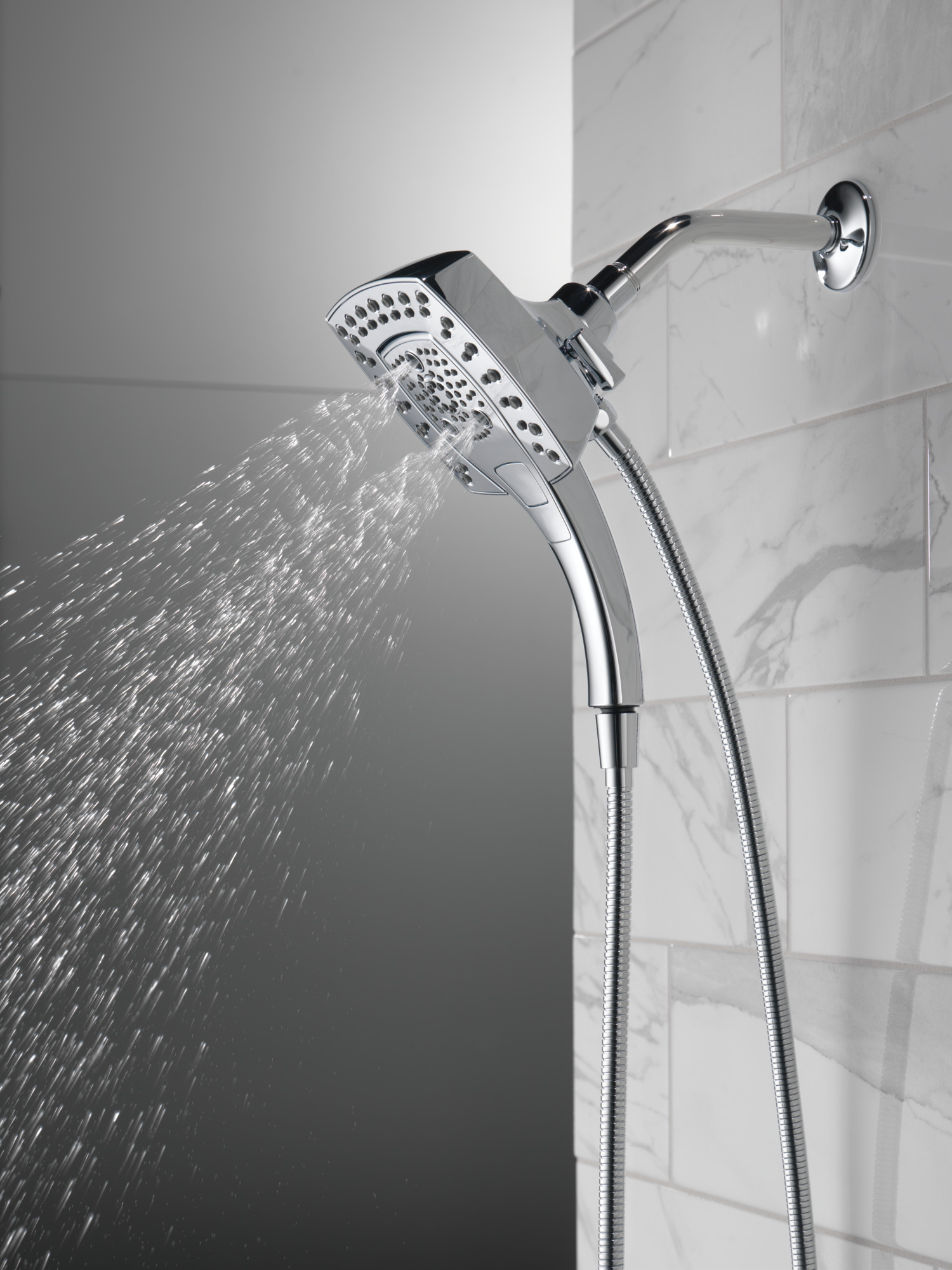 Delta 58474-PR H2OKinetic 5-Setting 2-in-1 Shower - Lumicoat Chrome for ...