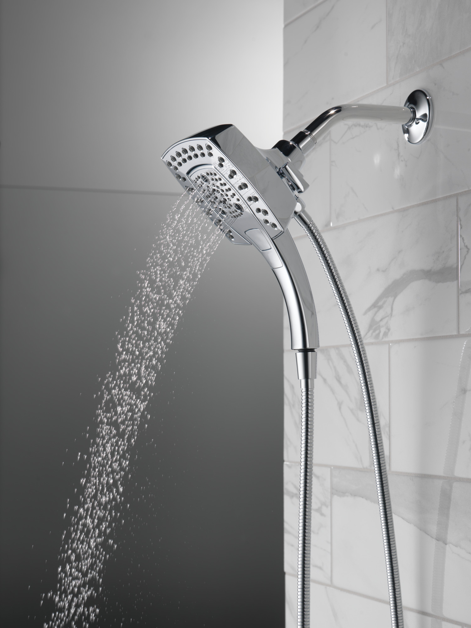 Delta 58474-PR H2OKinetic 5-Setting 2-in-1 Shower - Lumicoat Chrome for ...