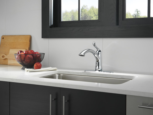 Delta 1353-dst linden single handle kitchen faucet chrome