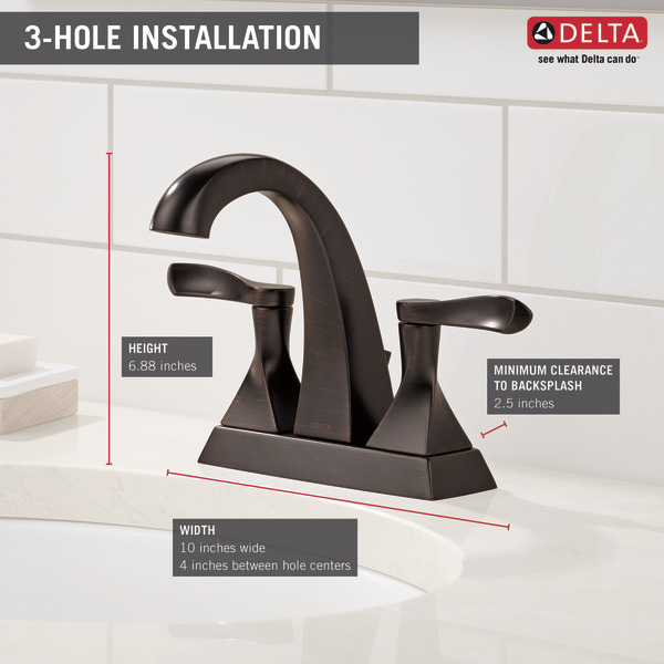 Two Handle Centerset Bathroom Faucet 25741LFRB Delta Faucet