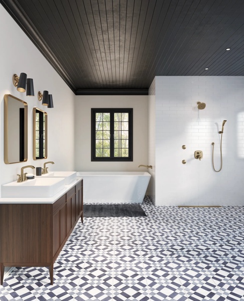 Thumbnail image of product: 17 Thermostatic Integrated Diverter Trim with Six Function Diverter Less Diverter Handle