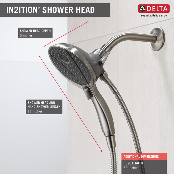 In2ition® 4Setting TwoinOne Shower 58467SS Delta Faucet