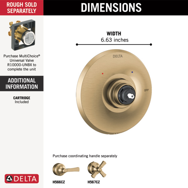 Thumbnail image of product: Monitor 14 Series Valve Only Trim - Less Handle