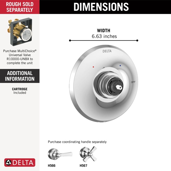 Thumbnail image of product: Monitor 14 Series Valve Only Trim - Less Handle