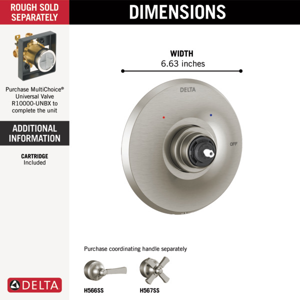 Thumbnail image of product: Monitor 14 Series Valve Only Trim - Less Handle