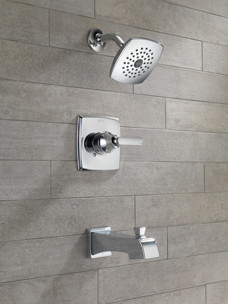 Chrome Delta KS17264-DRH55-CH Ashlyn Monitor Shower Kit with 2-Port Diverter and Wall-Mount Hand Shower
