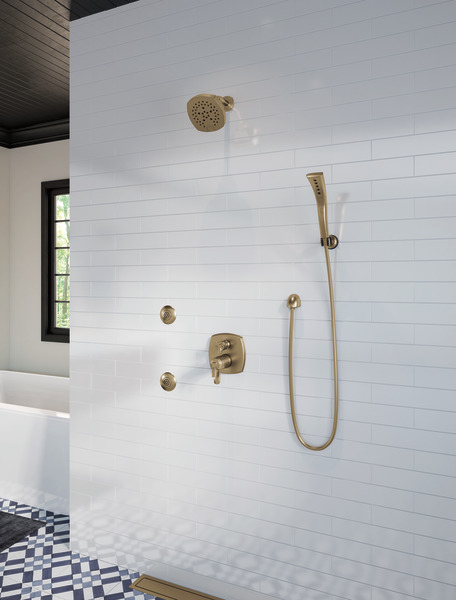 Thumbnail image of product: 17 Thermostatic Integrated Diverter Trim with Six Function Diverter Less Diverter Handle