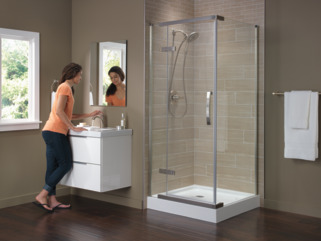 36 X 36 Shower Base B710912 3636 Wh Delta Faucet