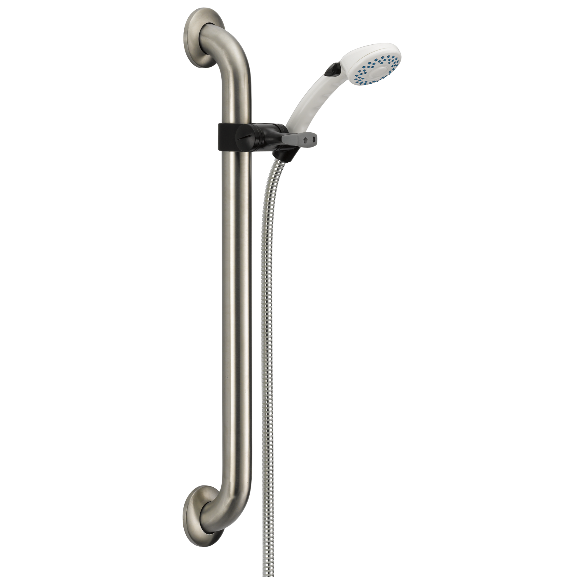 Delta Universal Showering Components: Adjustable Slide Bar / Grab Bar 2-setting Hand Shower 1514110