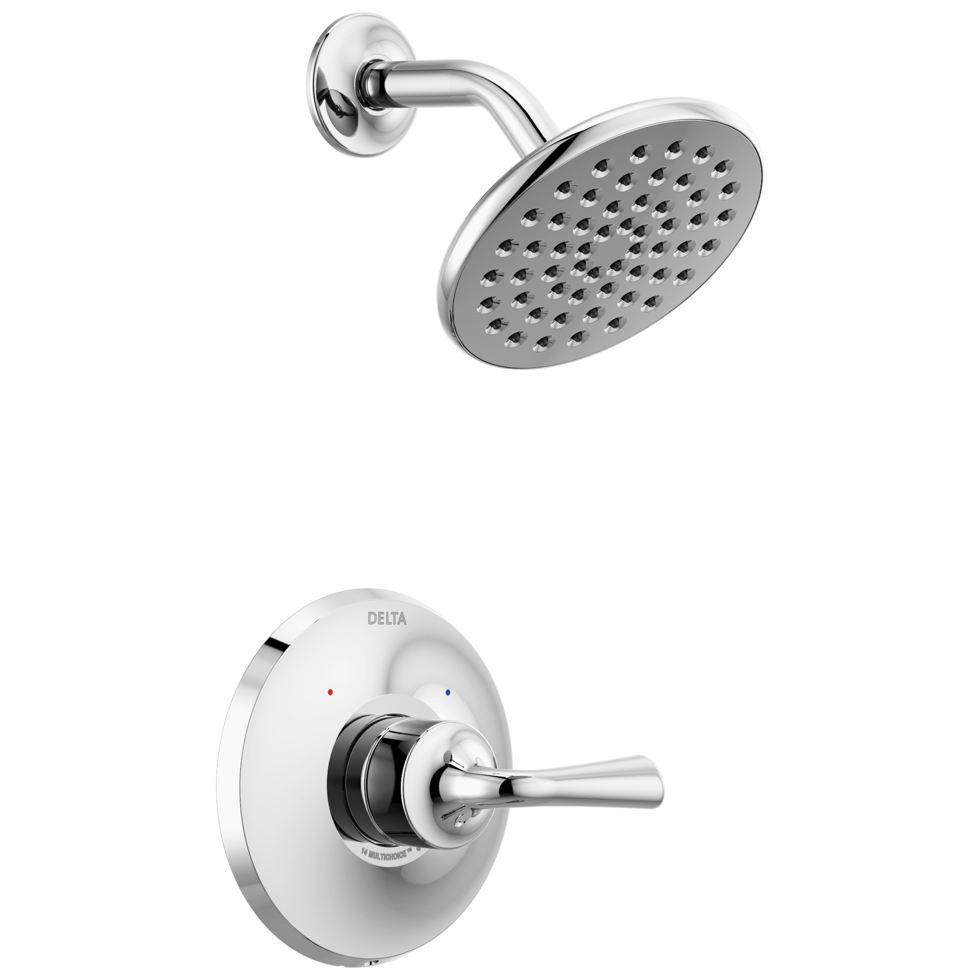 Delta U4998-CZ Duscharm Zur Deckenmontage - Edelstahl, 35,6 Cm Lang, Mit Flansch