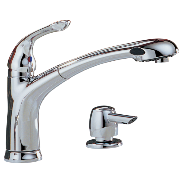 Single Handle Pull Out Kitchen Faucet With Soap Dispenser 16928 Sd Dst Delta Faucet