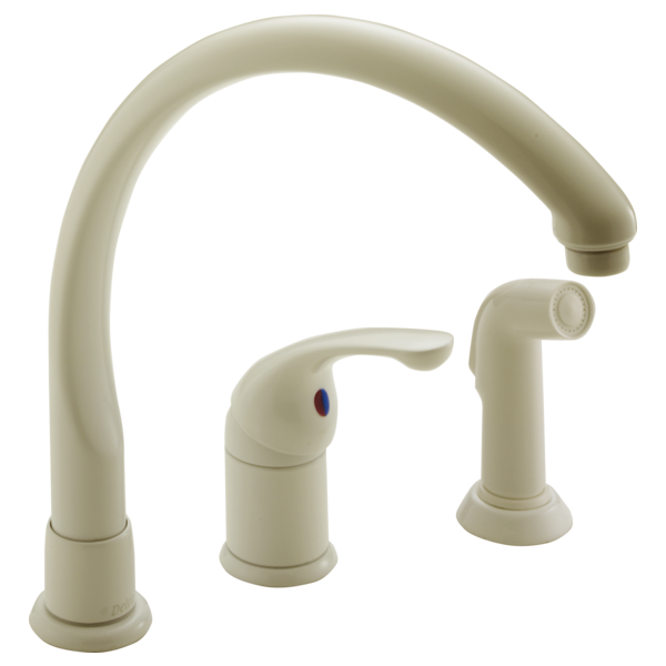almond kitchen sink faucets