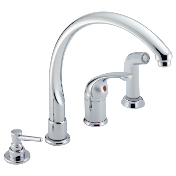 kitchen sink faucet with soap dispenser