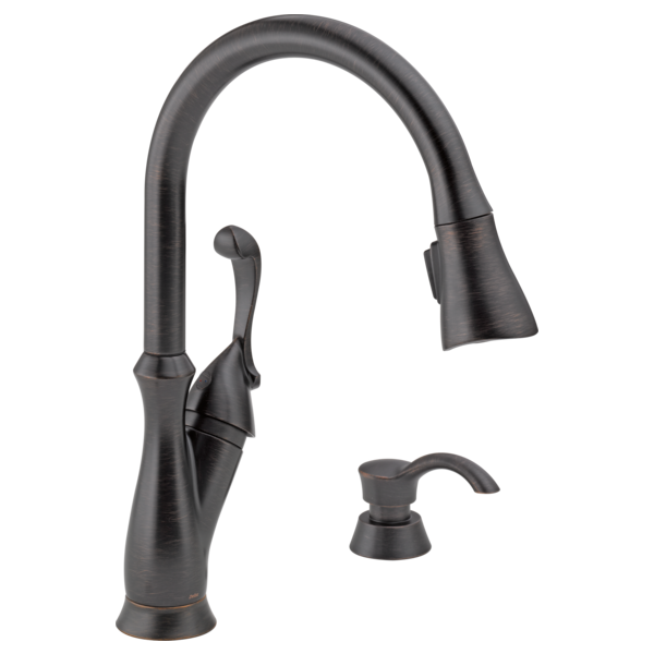 Single Handle Pull Down Kitchen Faucet With Soap Dispenser 19950