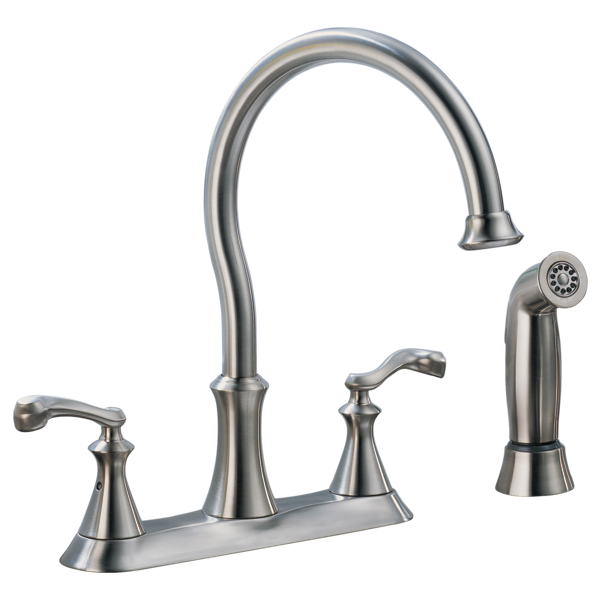 Two Handle Kitchen Faucet With Spray 21925lf Ss Delta Faucet