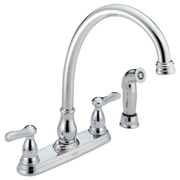 Two Handle Kitchen Faucet With Spray 2457 Delta Faucet