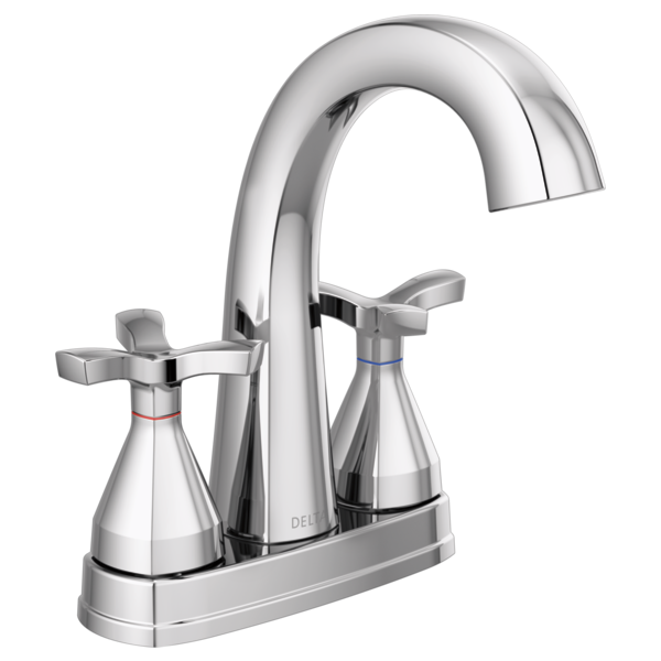 STRYKE 2 HANDLE CENTERSET FAUCET/4&quot; SPREAD/POLISHED