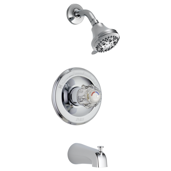 T13422 MONITOR 1300 SERIES TRIM        TUB/SHOWER W/CARTRIDGE,        CLEAR KNOB HANDLE,        PULL-UP DIVERTER SPOUT